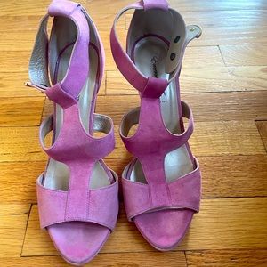 Emerson Fry pink suede high heel. Size 39